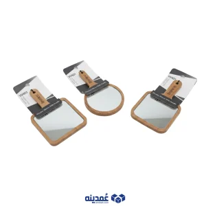 آینه چوبی دسته دار سایز کوچک