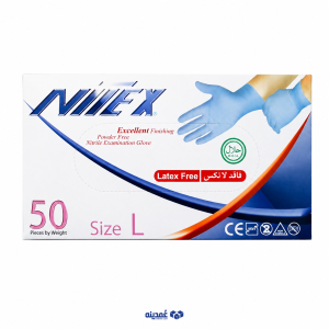 دستکش نیتریل 50 عددی مشکی و آبی