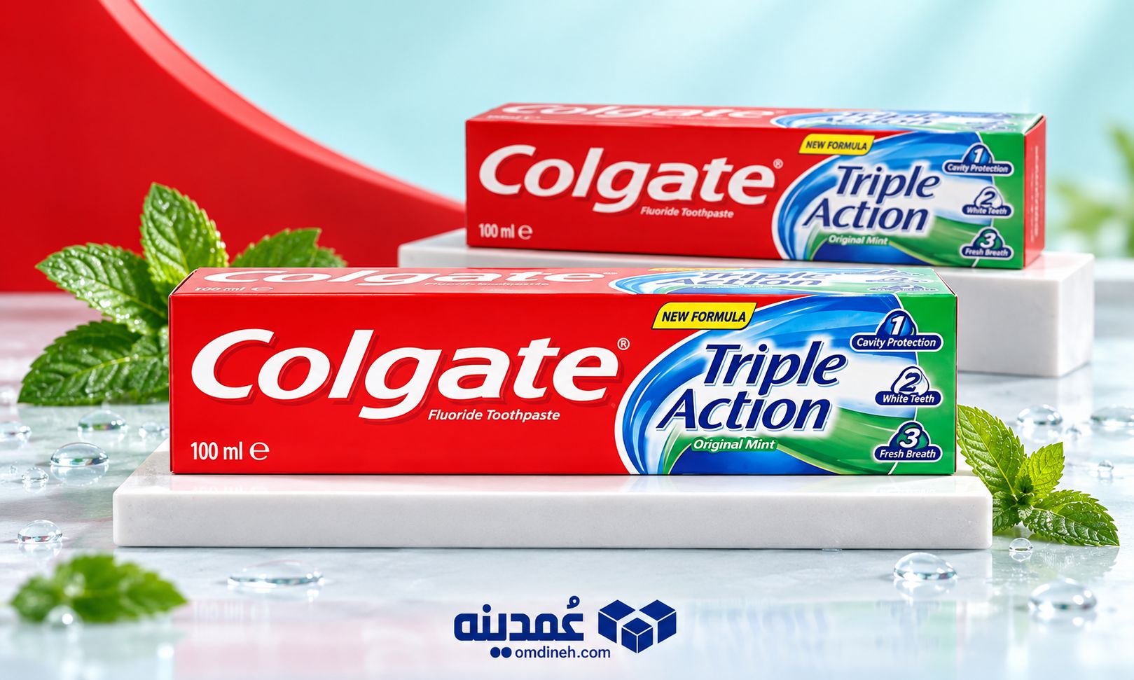 قیت عمده خمیر دندان کلگیت مدل triple action 123 حجم 100 میلی لیتر