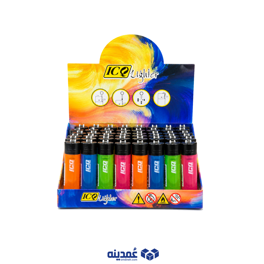 خرید عمده فندک سنگی گرد آی سی کیو کد 5 (مدل کلیپر) از عمدینه