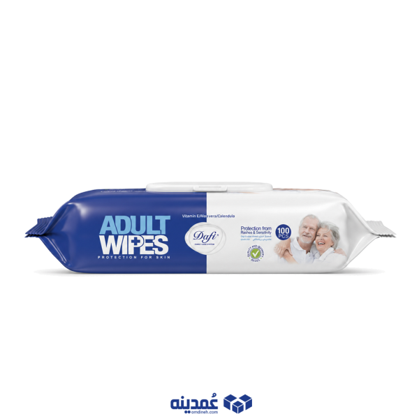 دستمال مرطوب دافی مدل Adult wipes بسته 100 عددی