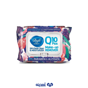 دستمال مرطوب پاک کننده آرایش دافی مدل Q10 طرح گلدار 50 عددی