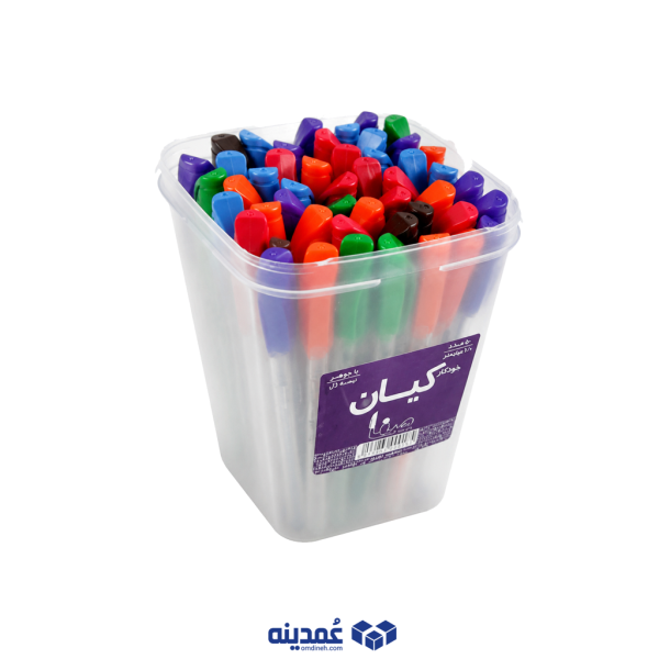 خودکار رنگ فانتزی کیان مدل صفا نوک 1 میلی متر بسته (لیوان) 50 عددی