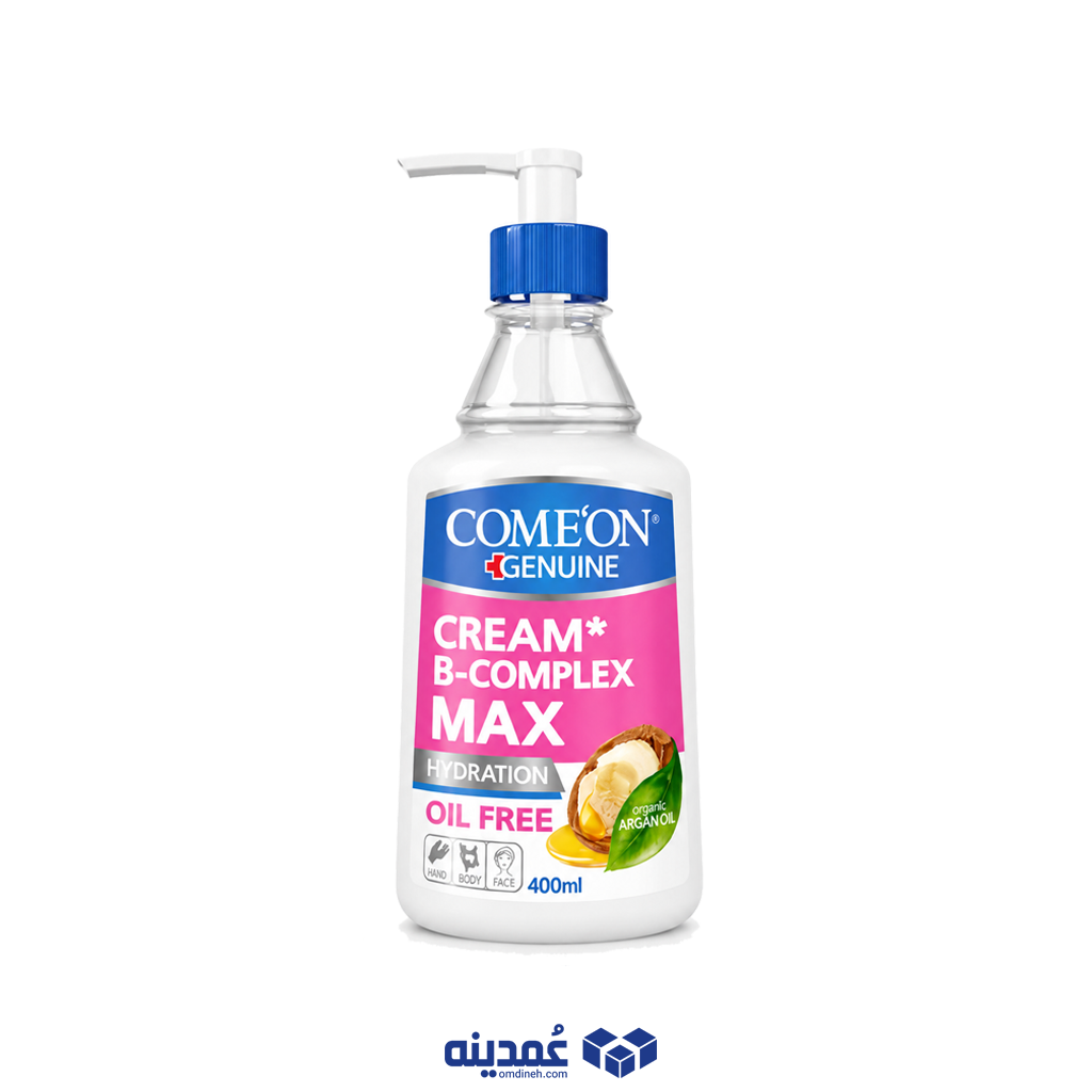 کرم مرطوب کننده پمپی کامان مدل oil free حجم 400 میلی لیتر