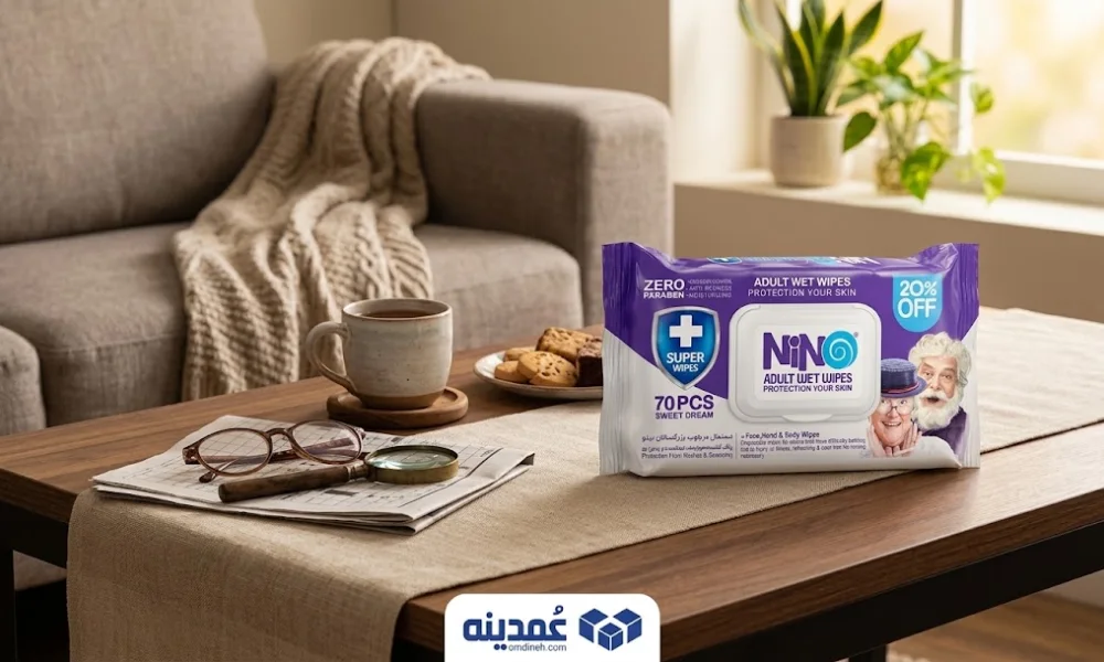 دستمال مرطوب بزرگسالان نینو دست و صورت درب دار بسته 70 عددی 2 محصولات مکمل برای خرید عمده دستمال مرطوب بزرگسالان نینو