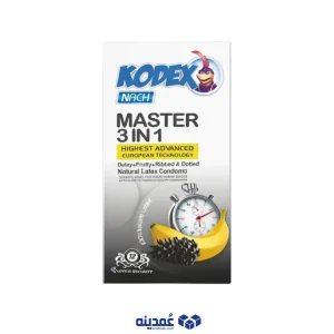 خرید عمده کاندوم کدکس مدل Master 3 In 1 بسته 12 عددی