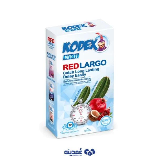 کاندوم کدکس مدل Red Largo بسته 12 عددی