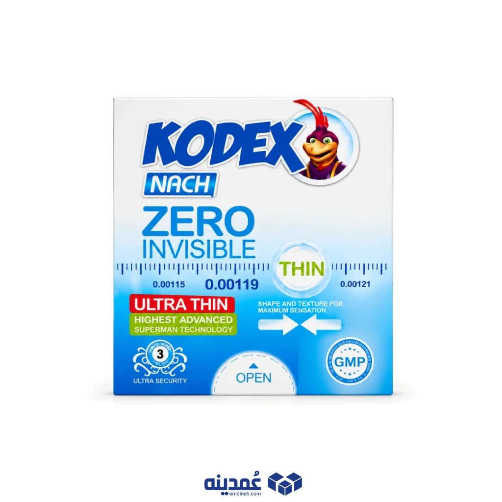 خرید عمده کاندوم کدکس مدل Zero Invisible بسته 3 عددی